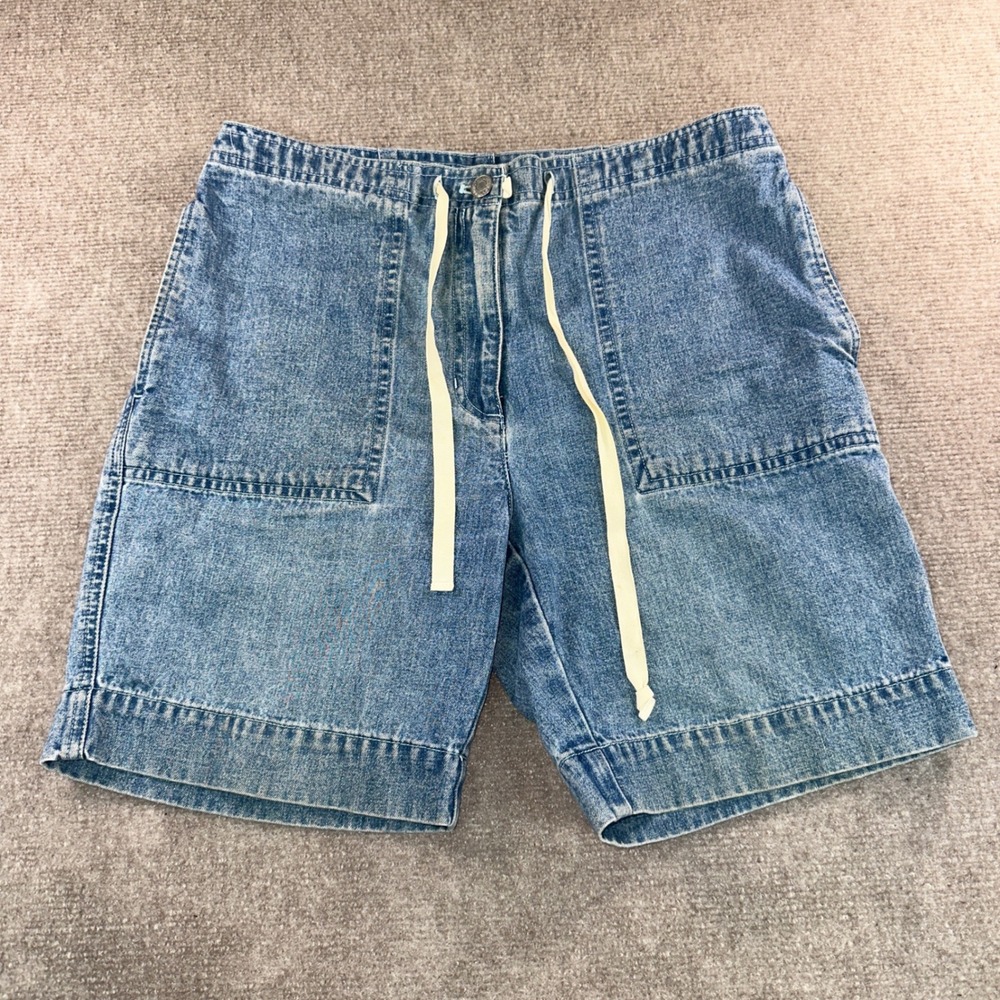 Lauren Ralph Lauren  Denim Drawstring Shorts Womens 4P Light Wash Cotton 6379